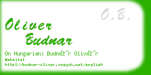 oliver budnar business card